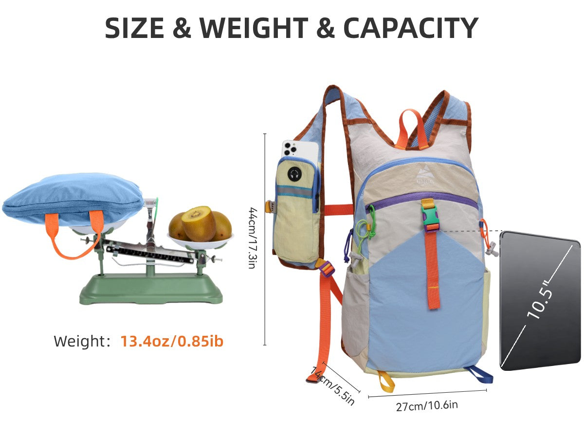 UMGG Waterproof Hiking Backpack, Large Capacity Lightweight Travel Daypack for Men Women